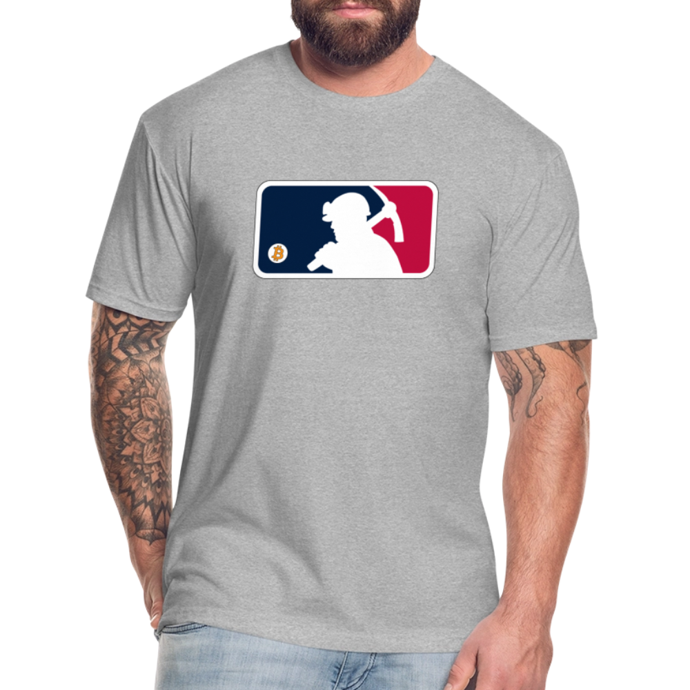 Bitcoin Miner League T-Shirt - heather gray