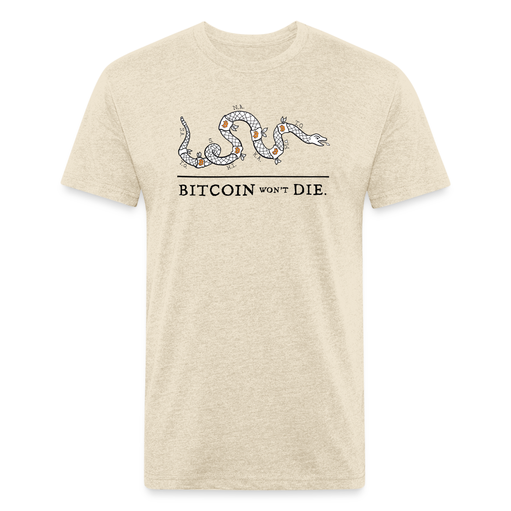 Bitcoin Won't Die T-Shirt - heather cream