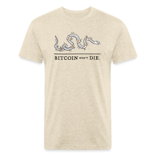 Bitcoin Won't Die T-Shirt - heather cream