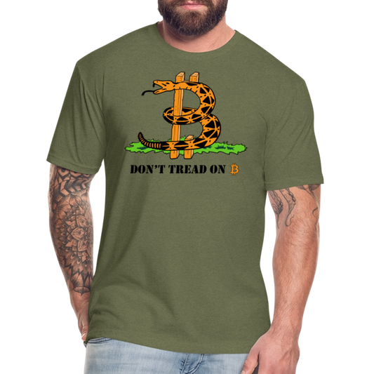 Don't Tread on Bitcoin T-Shirt - heather military green