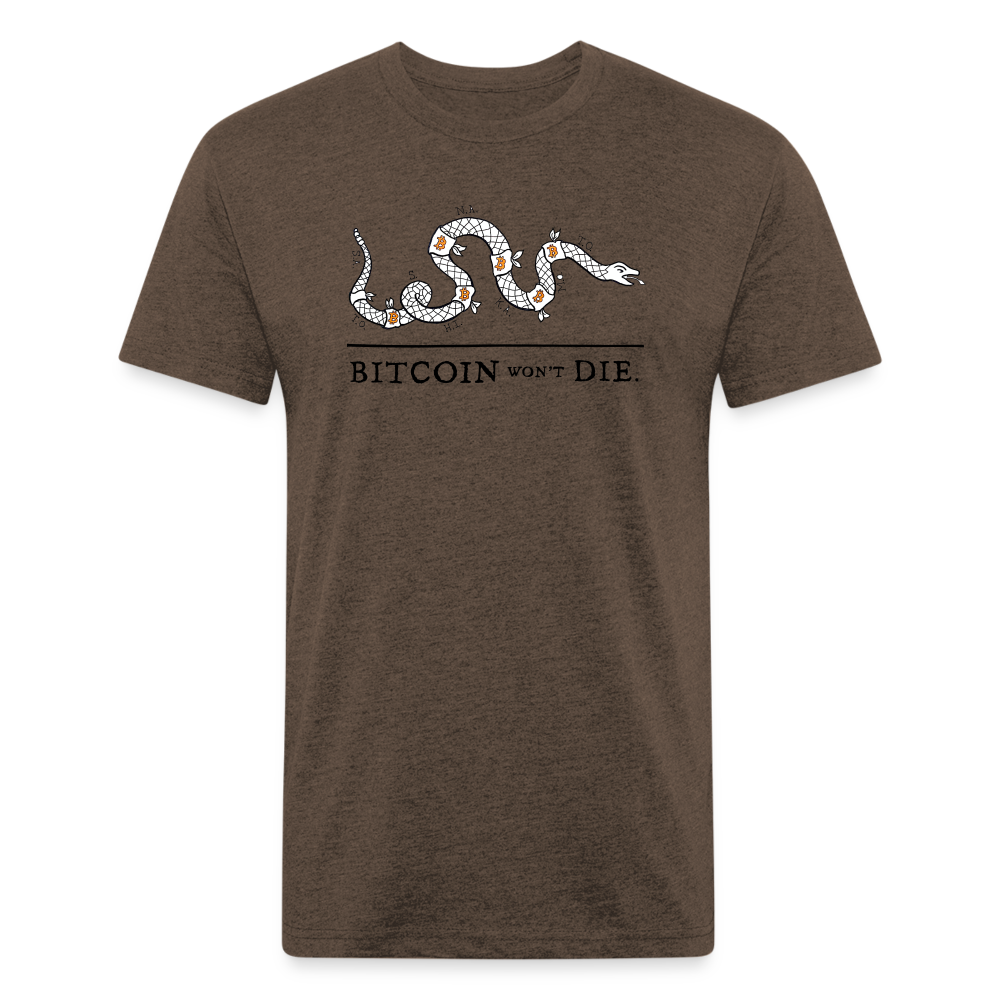 Bitcoin Won't Die T-Shirt - heather espresso